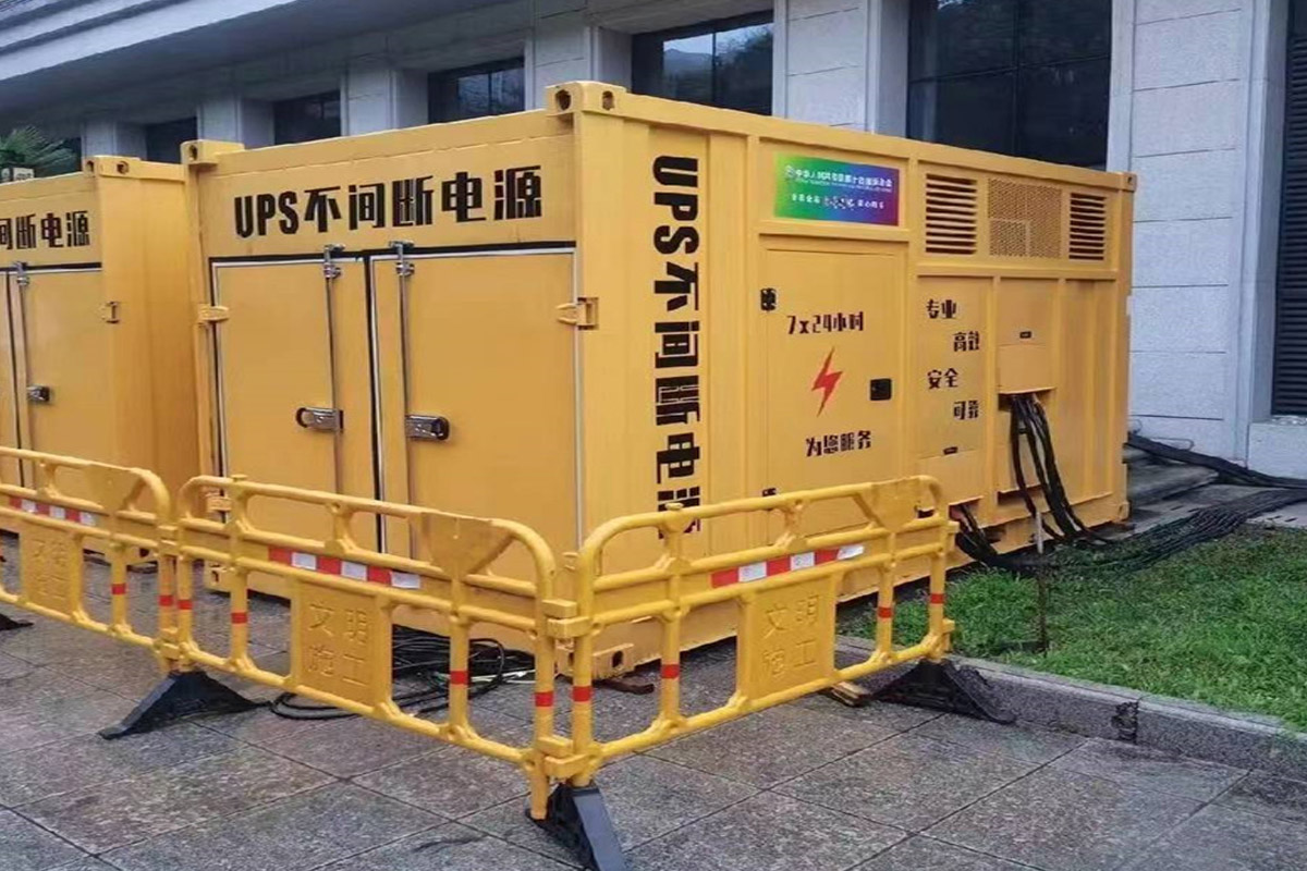 蒸湘发电机租赁施工现场