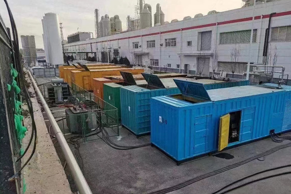 蒸湘发电机租赁施工现场